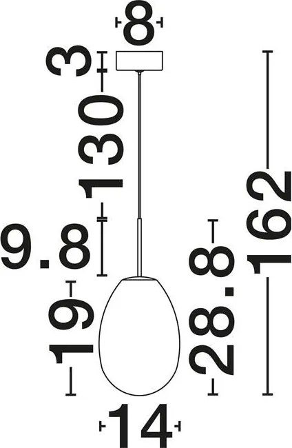 Pendul LED decorativ BRITA D-14cm