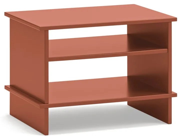 Noptieră cărămizie cu rafturi Inari – Teulat