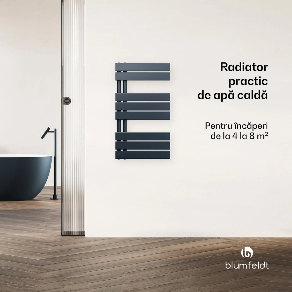Blumfeldt Radiator Fairmont, 45 x 80 cm, de perete, design modern, cu încălzire pe apă