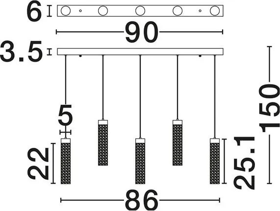 Lustra LED suspendata stil modern ZELON