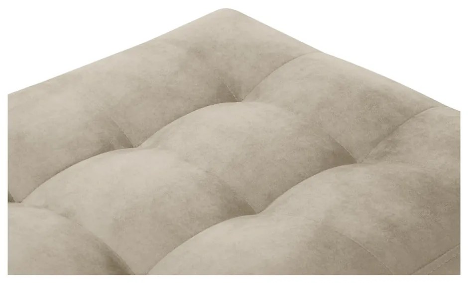 Taburet din catifea Milo Casa Santo, bej