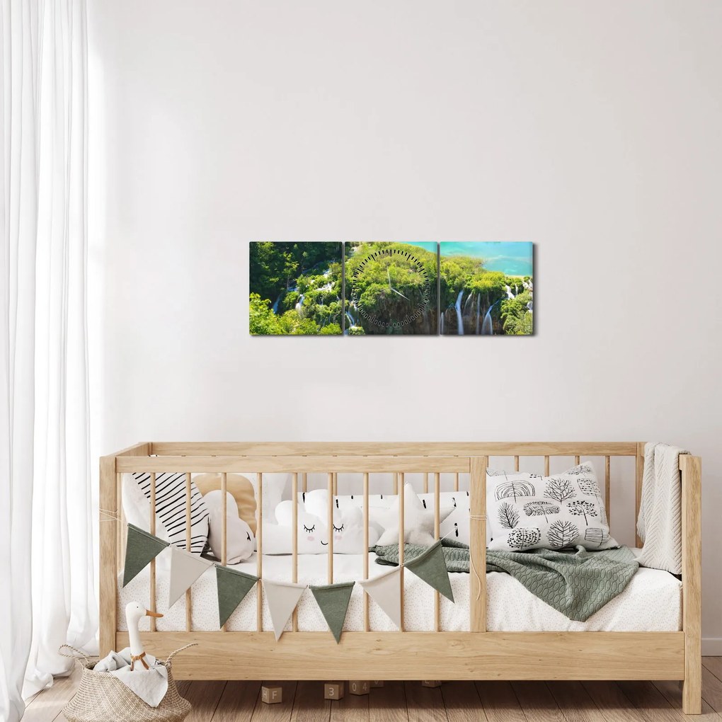 Tablou - Cascade (cu ceas) (90x30 cm)