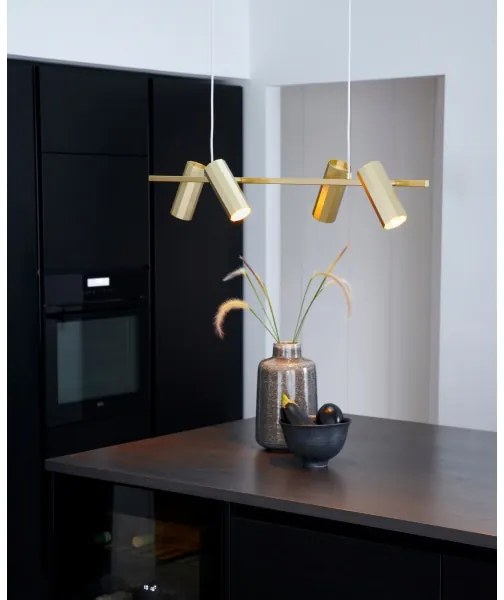 Nordlux - ALANIS lustră suspendată pe cablu 4xGU10/15W/230V alamă