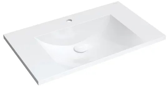 Lavoar pe mobilier Omnires Naxos M+ alb 76 cm