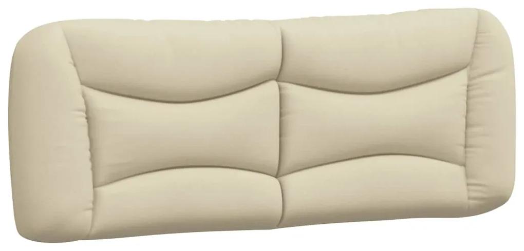 374581 vidaXL Pernă pentru tăblie de pat, crem, 140 cm, material textil