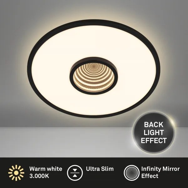 Briloner 3847015 - Plafonieră LED TORO LED/18W/230V Ø 42 cm negru