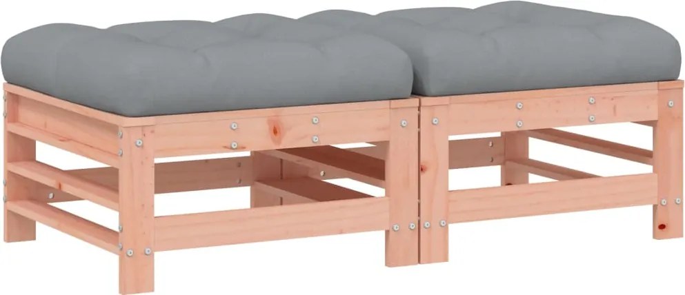 vidaXL Taburete de grădină cu perne, 2 buc., lemn masiv douglas