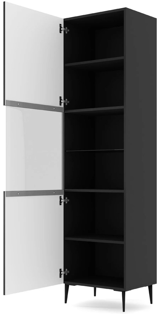 Vitrină 1DS Rowanna (Negru). 1125000