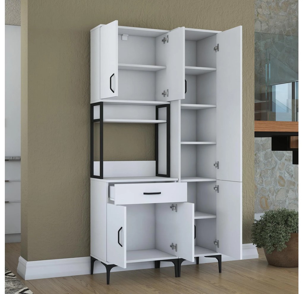 Set dulapuri bucătărie Jenaretta 21 (alb + negru). 1107093
