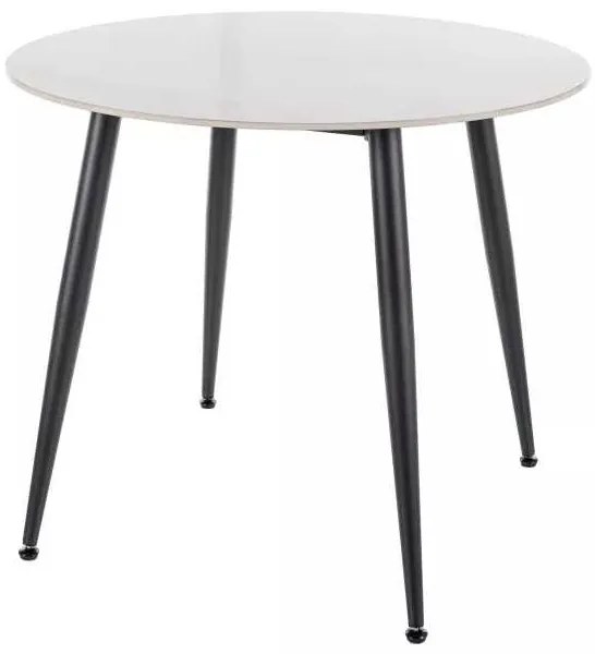 Masă de bucătărie Rion - 90 cm diametru, marmură / negru
