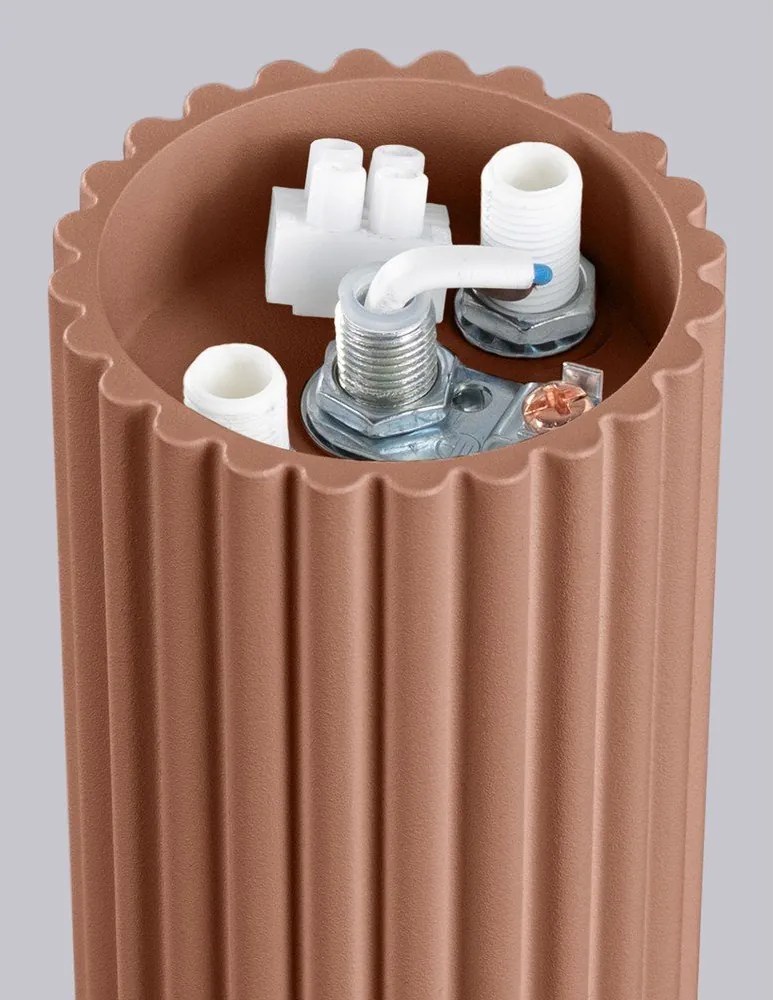 Plafonieră maro deschis cu abajur din sticlă ø 12 cm Orbital – Sollux