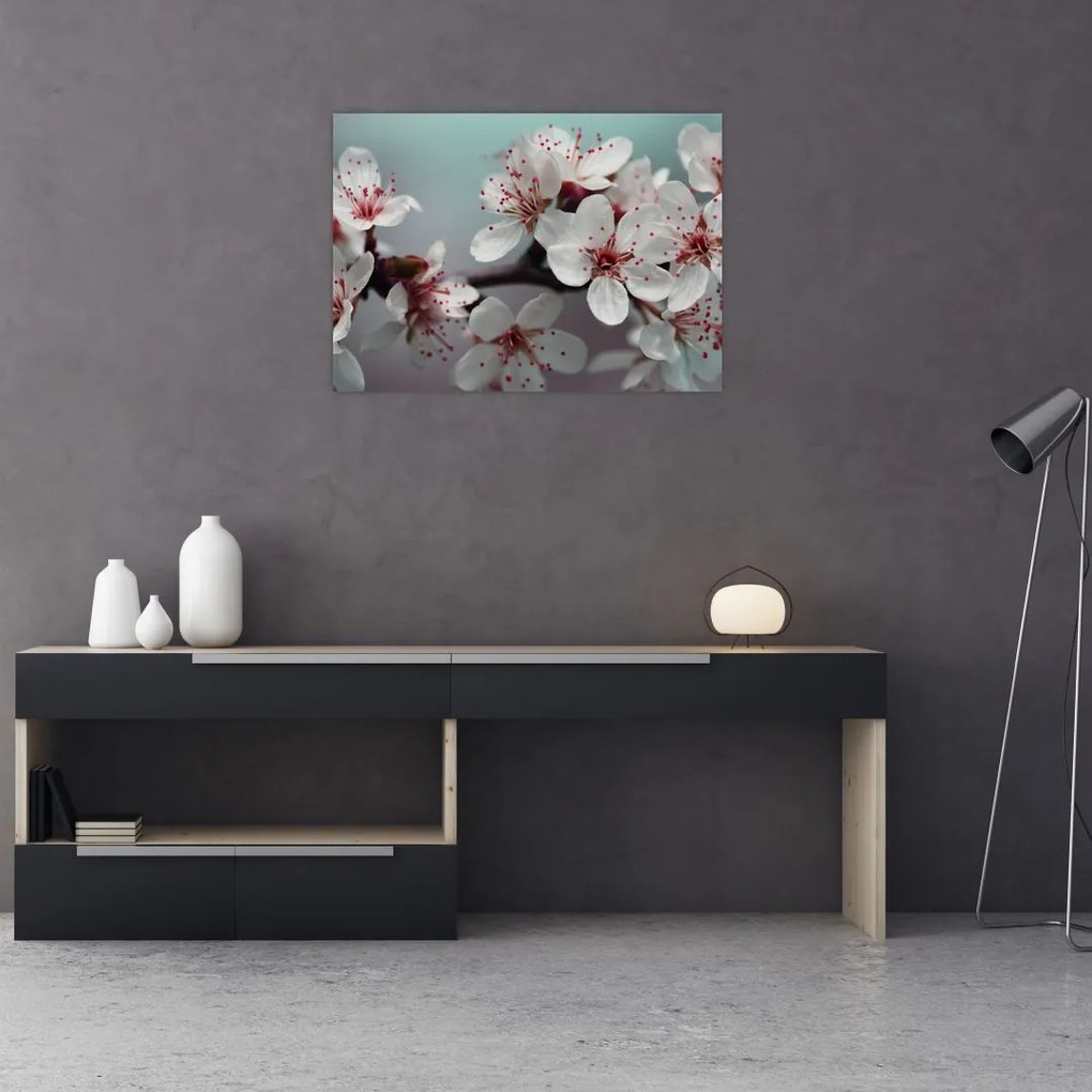 Tablou cu floare - roșie (70x50 cm)