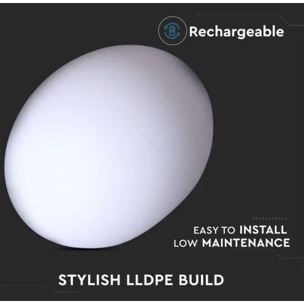 Lampă LED RGB reglabilă exterior, 1W, 5V, 1000 mAh, 20 cm, IP67 + DO