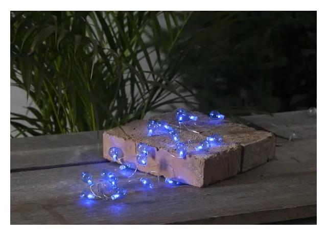 Șirag luminos LED pentru exterior Star Trading Bulb, 20 becuri, albastru