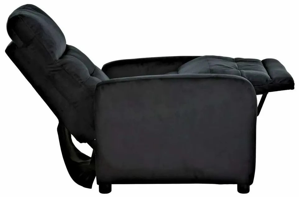 Scaun reclinabil Lennox Velvet, negru