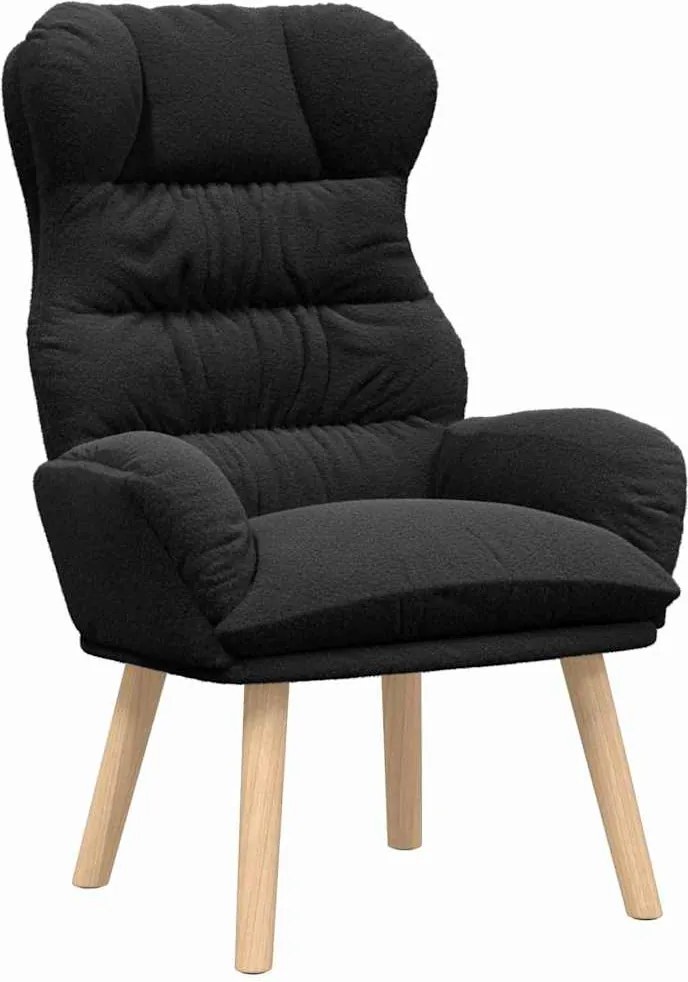 vidaXL fotoliu Negru 69 x 74 x 93 cm Țesătura Sherpa