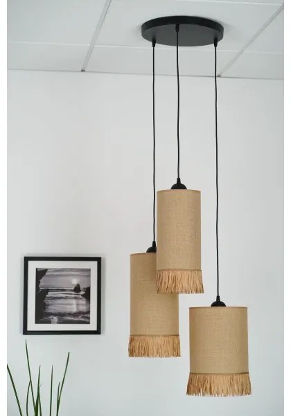 Brilagi - Candelabru pe cablu WINNETOU TUBES 3xE27/15W/230V maro/negru