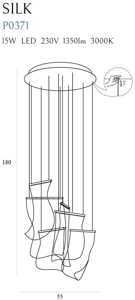 Lustra LED dimabila design deosebit Silk