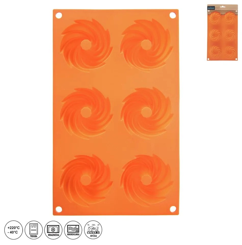 Formă de copt pentru mini-prăjiturele Bundt din silicon 17x28 cm – Orion