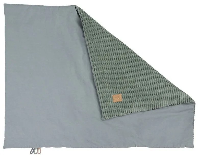Pătură pentru copii verde din catifea reiată 100x77 cm – Meowbaby