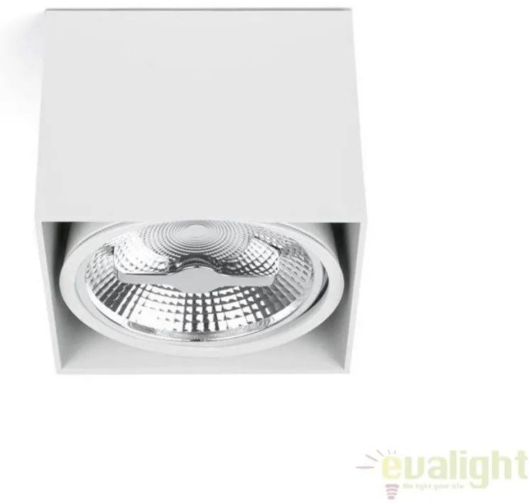 Plafoniera alba cu 1 spot directionabil cu design modern, TECTO-1 63274
