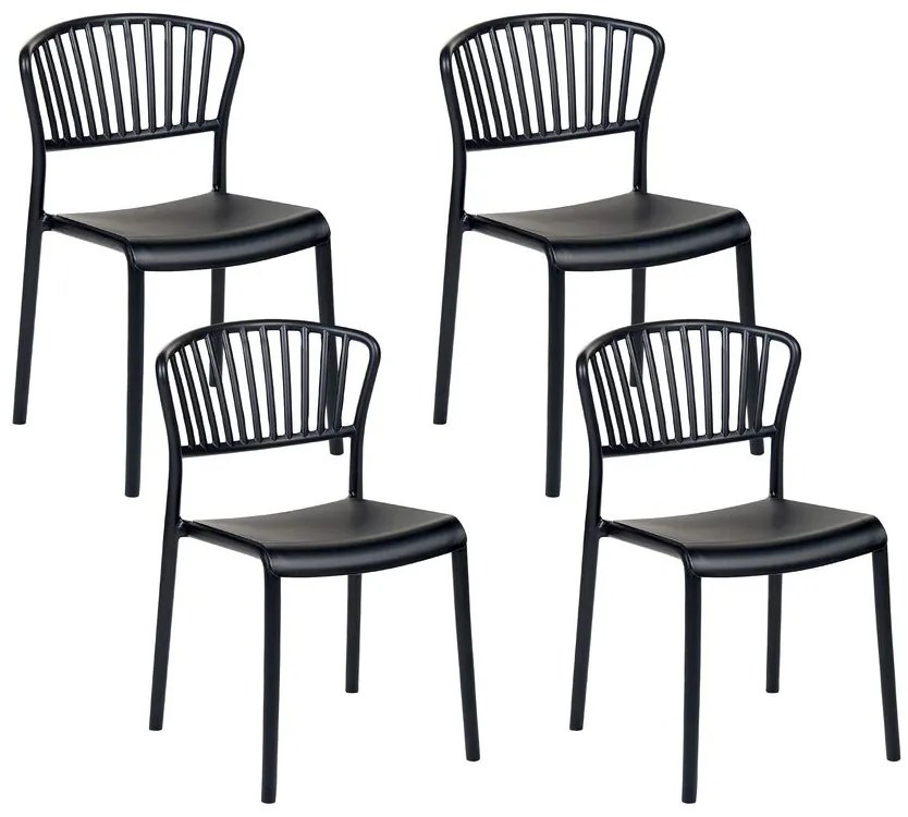 Set 4 buc scaun tip bar Geronimo (negru). 1079073
