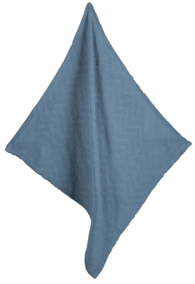Pătură pentru copii albastră din bumbac organic tricotată 80x80 cm Seashells – Roba