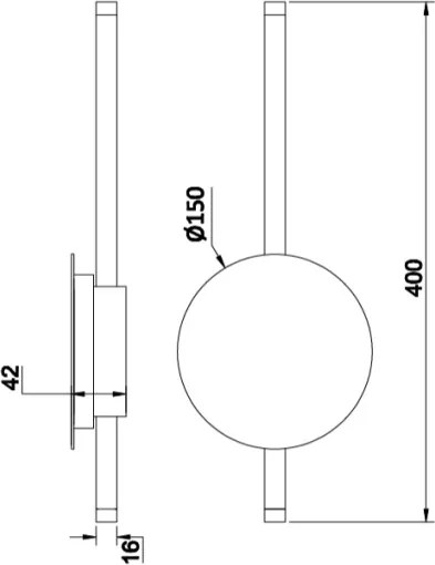 Ondaluce - Aplică LED dimabilă de perete JAMES LED/16W/230V aurie