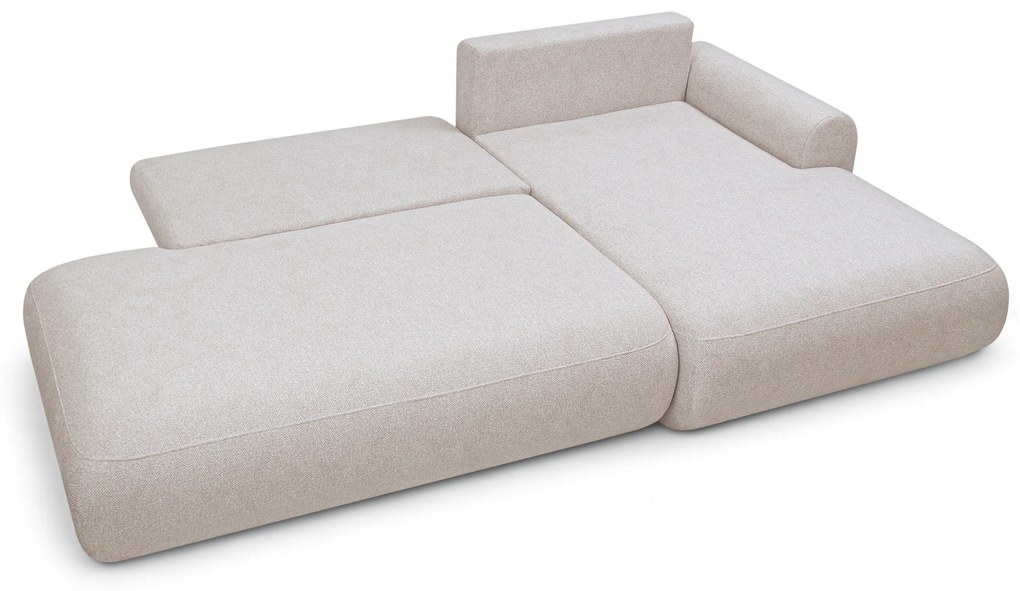 Colțar extensibil Lotulis L II dreapta - material tricotat crem Blur 01