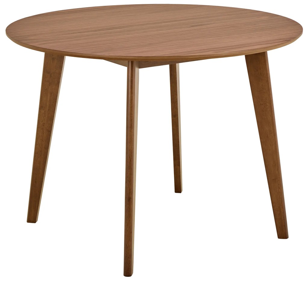 MAZZONI EXPORT ROXY Nucă Naturală - MASĂ ROTUNDĂ DE LEMN PENTRU BUCĂTĂRIE/SUFRAGERIE RETRO