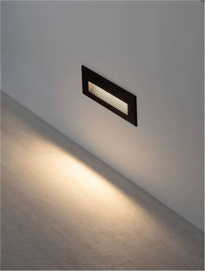 Spot LED incastrabil exterior, ambiental, IP65, POLKA negru