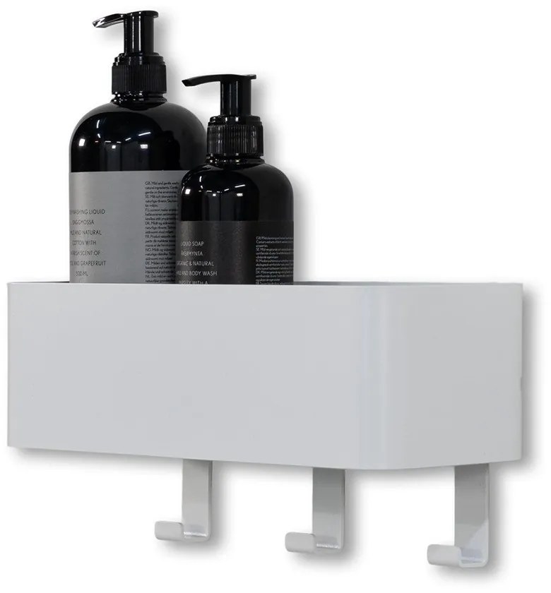 Raft pentru baie alb de montat pe perete din oțel Multi – Spinder Design