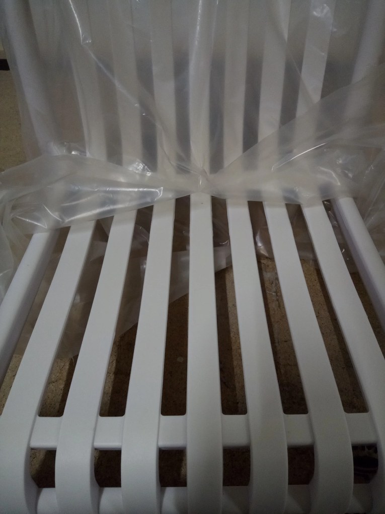 OFERTA Scaun din plastic TREGO, alb II. calitate