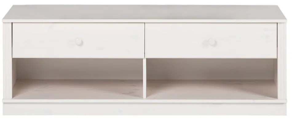 Comodă TV albă din lemn de pin 137x47 cm Anita – Støraa