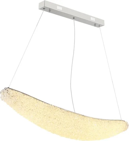 Globo 68524-40 - Lustru LED dimabil pe cablu KRISTALLA LED/40W/230V crom lucios + telecomandă