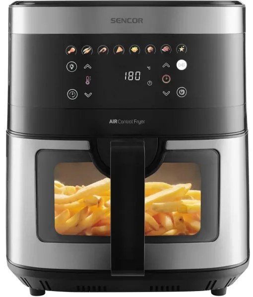 Friteuză cu aer cald Sencor 9 l 1700W/230V negru/crom mat
