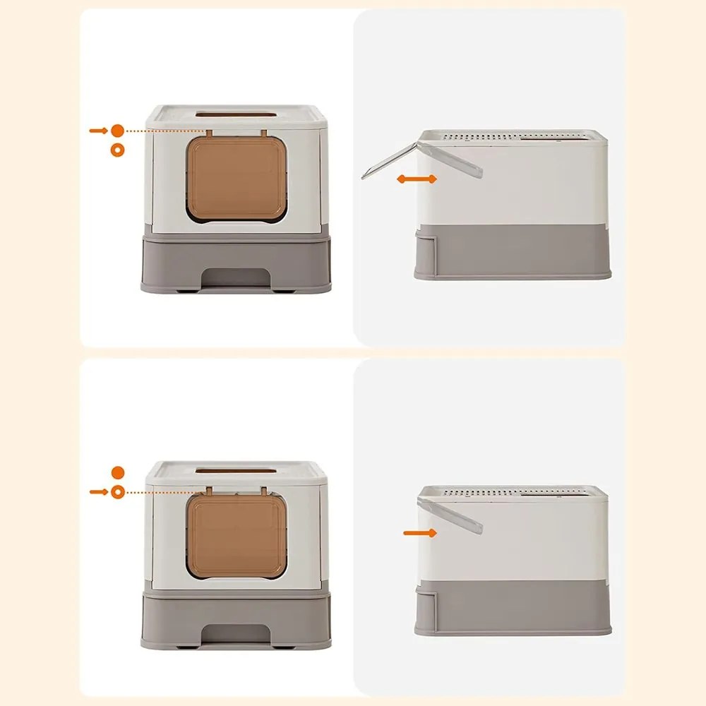 Feandrea Toaletă pliabilă pentru pisici cu sertar extensibil