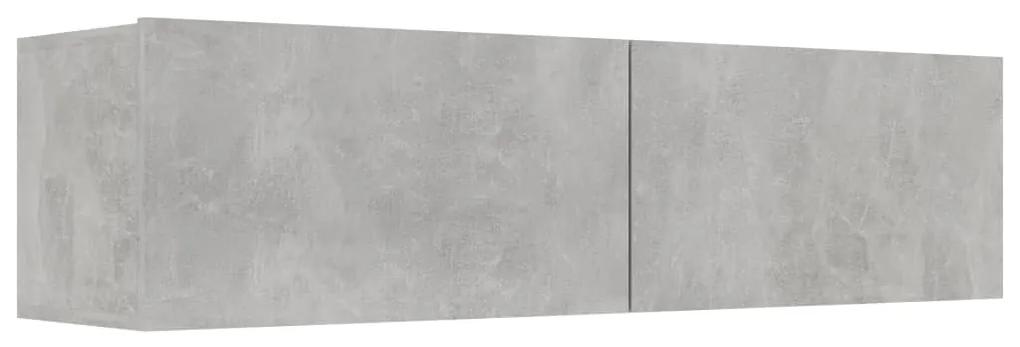Comodă tv, gri beton, 120 x 30 x 30 cm, pal