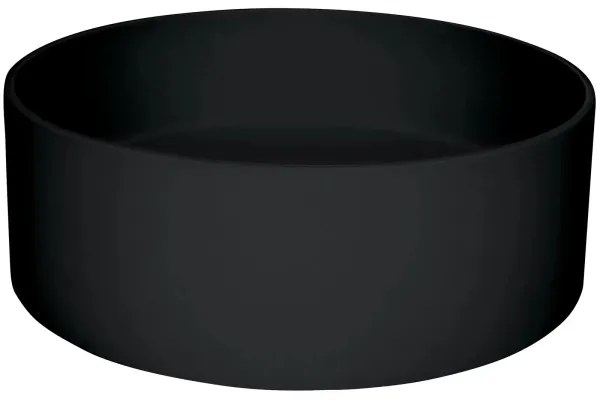 Deante CQS_NU4S - lavoar pentru blat SILIA, Ø 36 cm, granit, negru