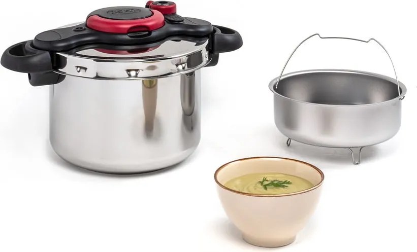 Oală sub presiune din oțel inoxidabil 6 l Clipso Minut Easy P4620768 – Tefal