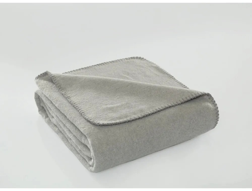 Pătură gri din polar, fleece 130x170 cm Brighton – Mijolnir