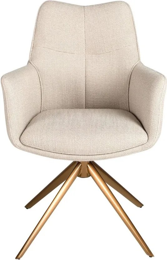 Scaun modern pivotant tesatura Crem