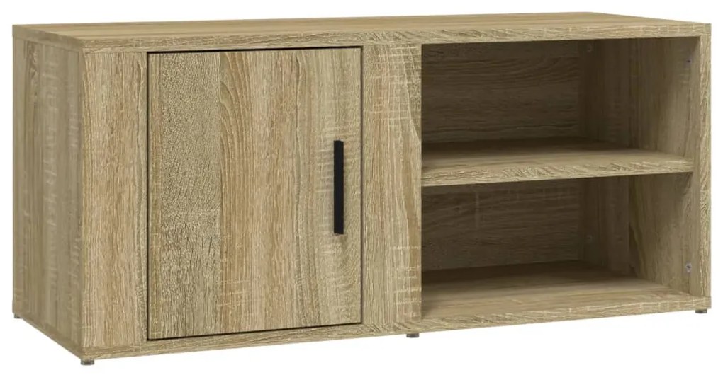 819442 vidaXL Comodă TV, stejar sonoma, 80x31,5x36 cm, lemn prelucrat