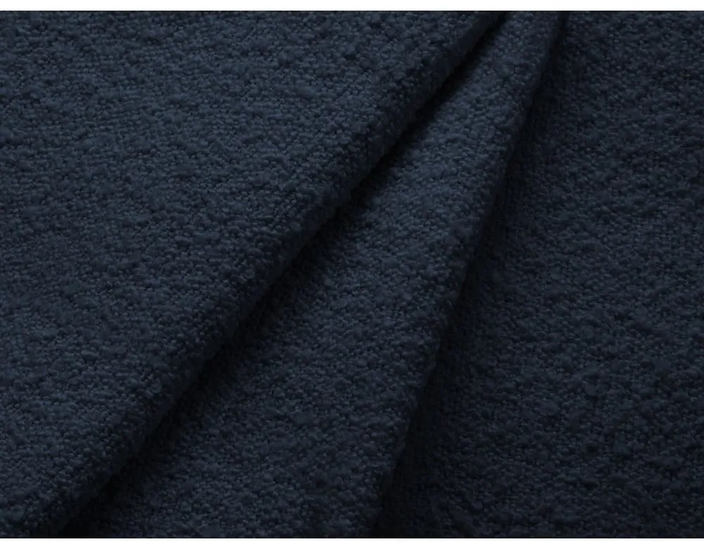 Canapea albastru-închis extensibilă cu tapițerie din țesătură bouclé 247 cm Jodie – Micadoni Home