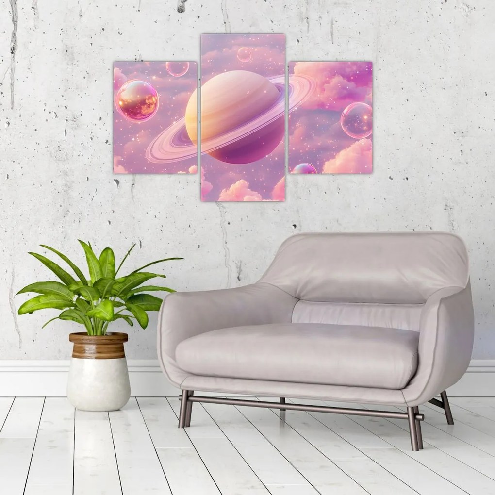Tablou - Planetă roz (90x60 cm)