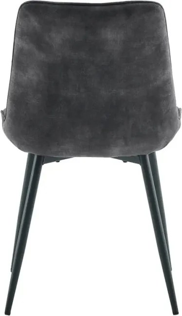 Set de 4 scaune ROADSTAR catifea gri inchis