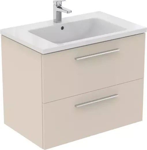 Dulap baza suspendat Ideal Standard i.life B bej nisipiu mat 2 sertare 80 cm