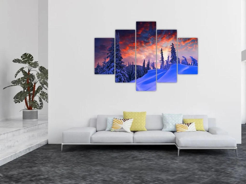 Tablou - Amurg dev iarnă (150x105 cm)