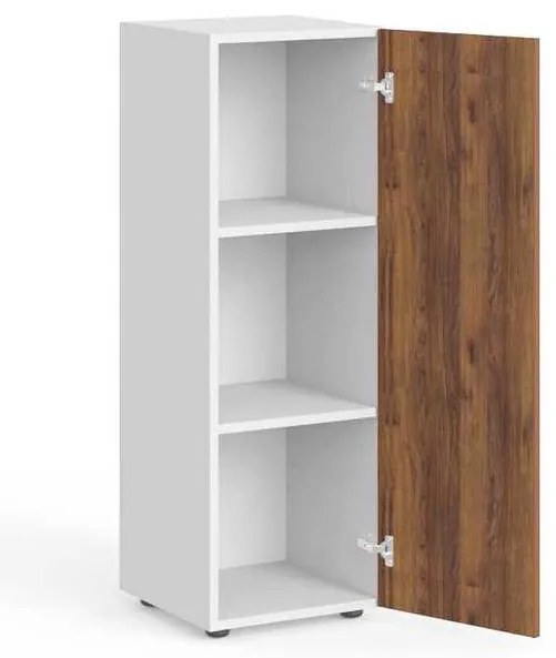 Dulap mediu Manager 39,9 x 42,2 x 119,5 cm, dreapta, nuca warmia / alb