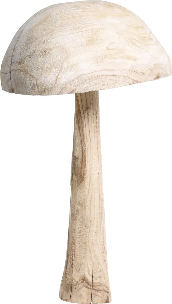 Ciupercă decorativă din lemn de paulownia, H60,5/D36,5 cm